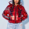 Womens * | Outlet Womens Outerwear Stella Puffer Jacket-Metallic Red