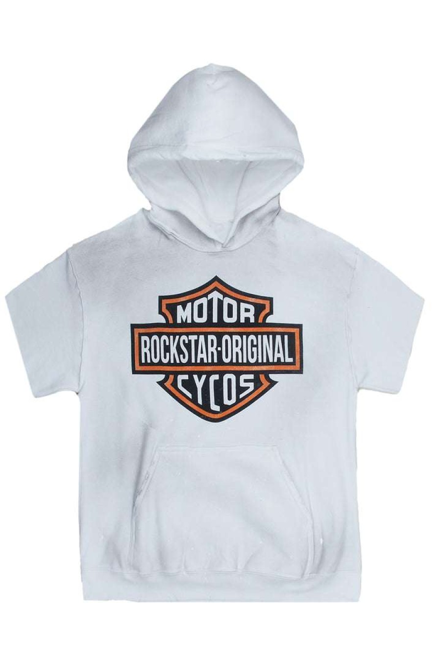 Mens * | Cheapest Mens Hoodies & Sweatshirts Fury Short Sleeve Hoodie White