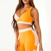 Womens * | Wholesale Womens Active Short Sets Bianca Active Biker Set Orange