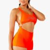 Womens * | Budget Womens Rompers & Jumpsuits Leah Romper Best Seller Orange