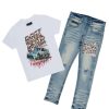 Kids * | Top 10 Boys Denim Sets New Arrivals Boys Claydon T-Shirt/Jean Set White