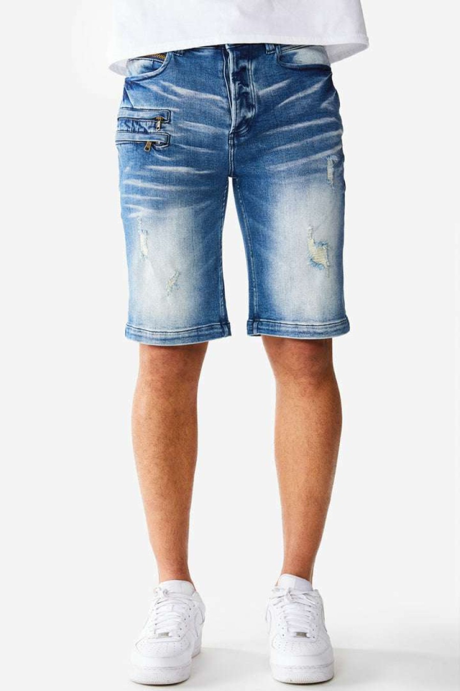 Mens * | Budget Mens Shorts Kenny Denim Short Blue