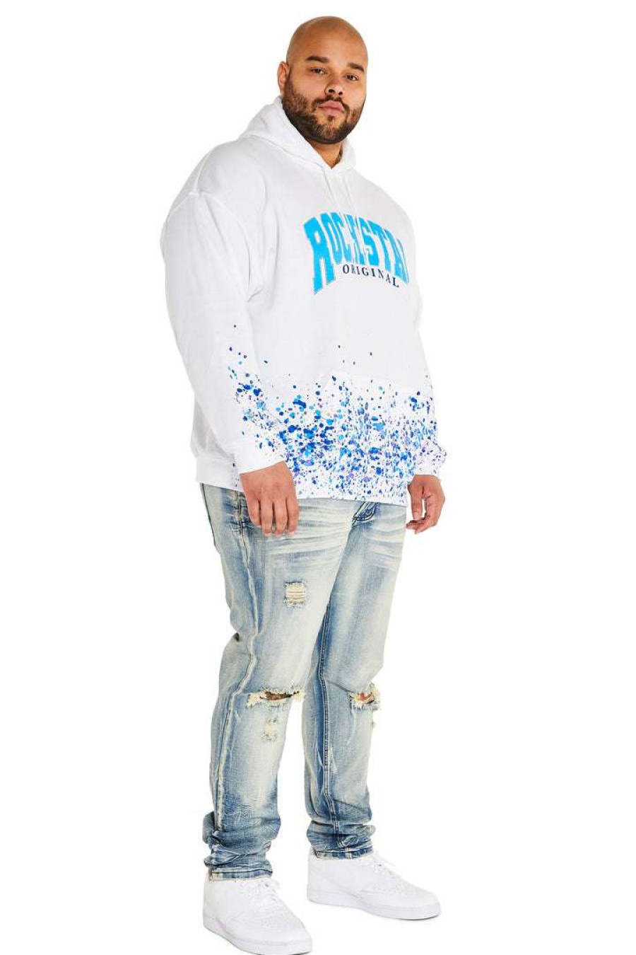 Womens * | Buy Mens Hoodies & Sweatshirts Pollock Hoodie Tops White