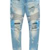 Mens * | Budget Mens Jeans Denim Zayden Biker Painter Jean Blue