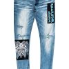 Mens * | Best Reviews Of Mens Jeans Denim Pany Patchwork Jean Blue