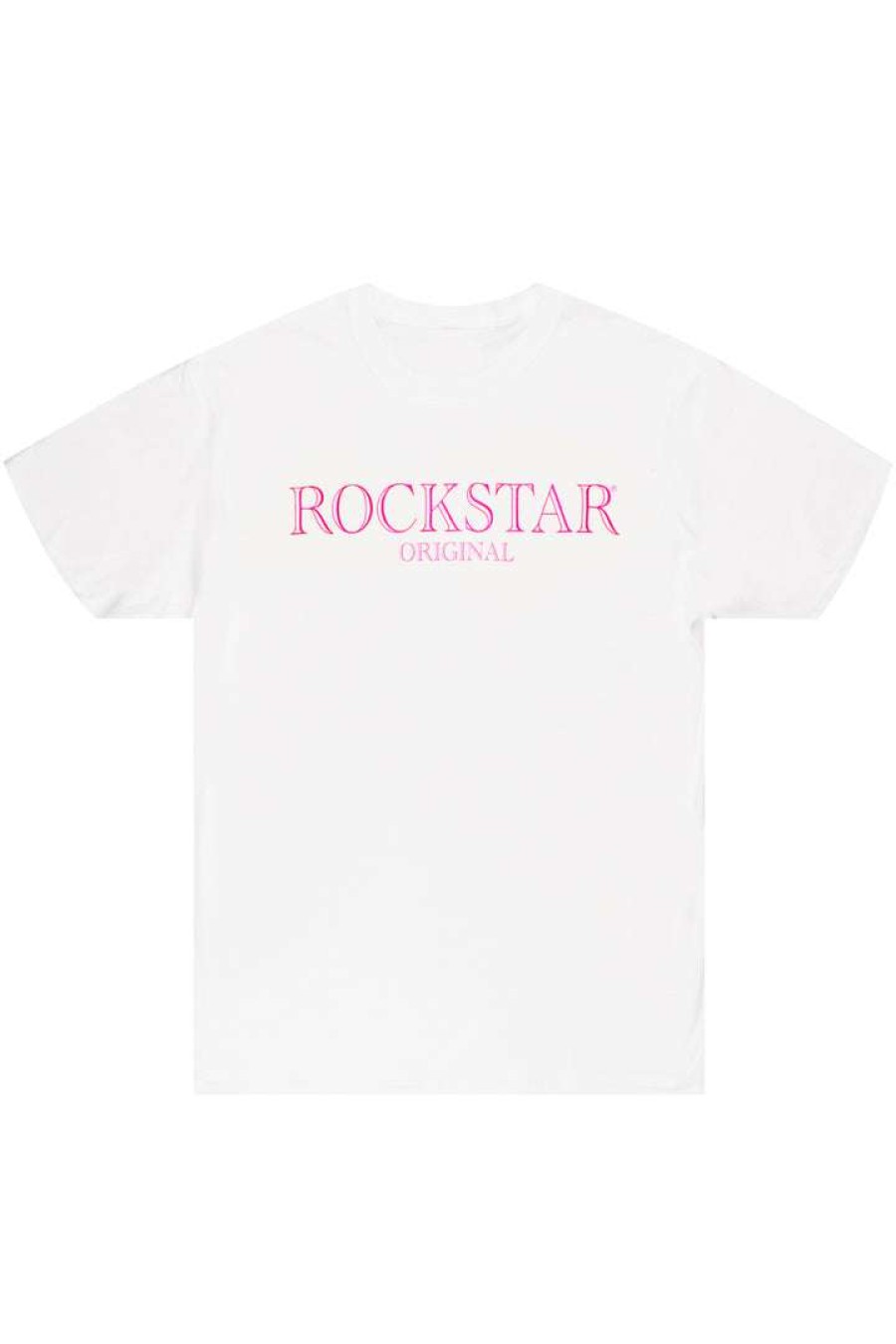 Mens * | Coupon Mens Tees Vicario Graphic T-Shirt Tops White/Pink