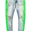 Mens * | Coupon Mens Jeans Denim Brum Printed Jean Green