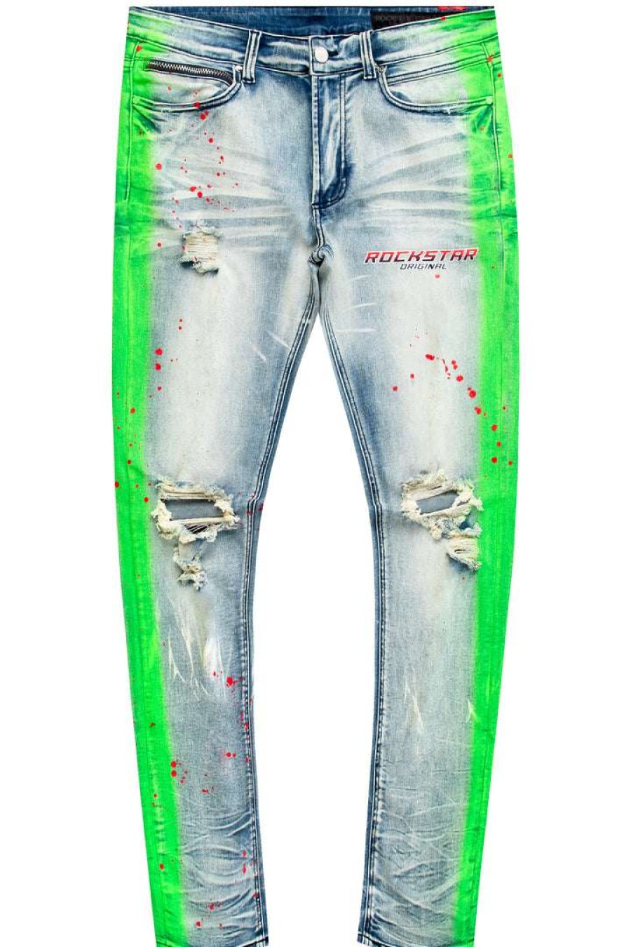 Mens * | Coupon Mens Jeans Denim Brum Printed Jean Green