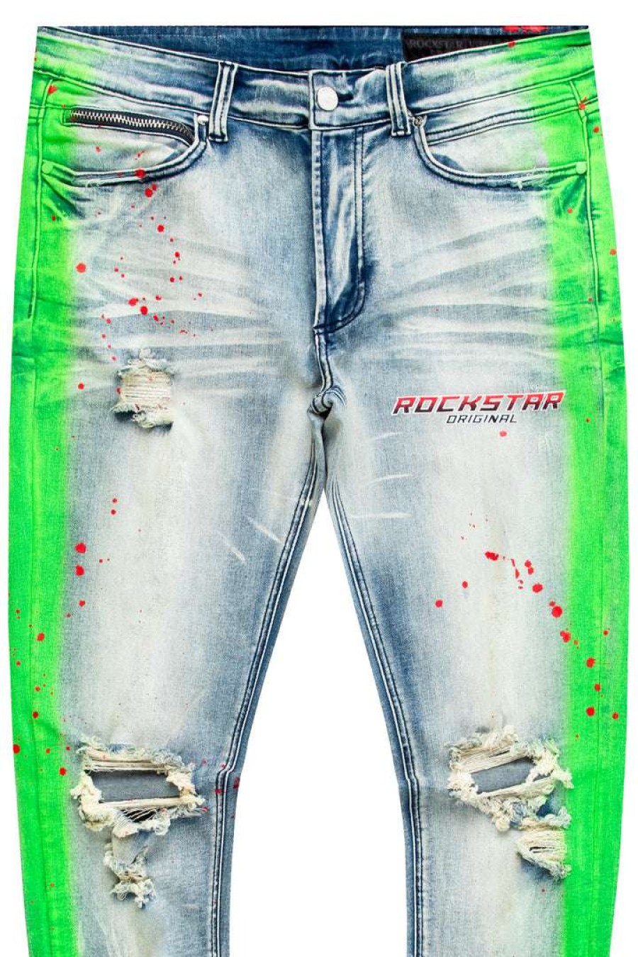 Mens * | Coupon Mens Jeans Denim Brum Printed Jean Green