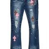 Mens * | Best Deal Mens Jeans Jacques Flare Jean Denim Pink/Brown