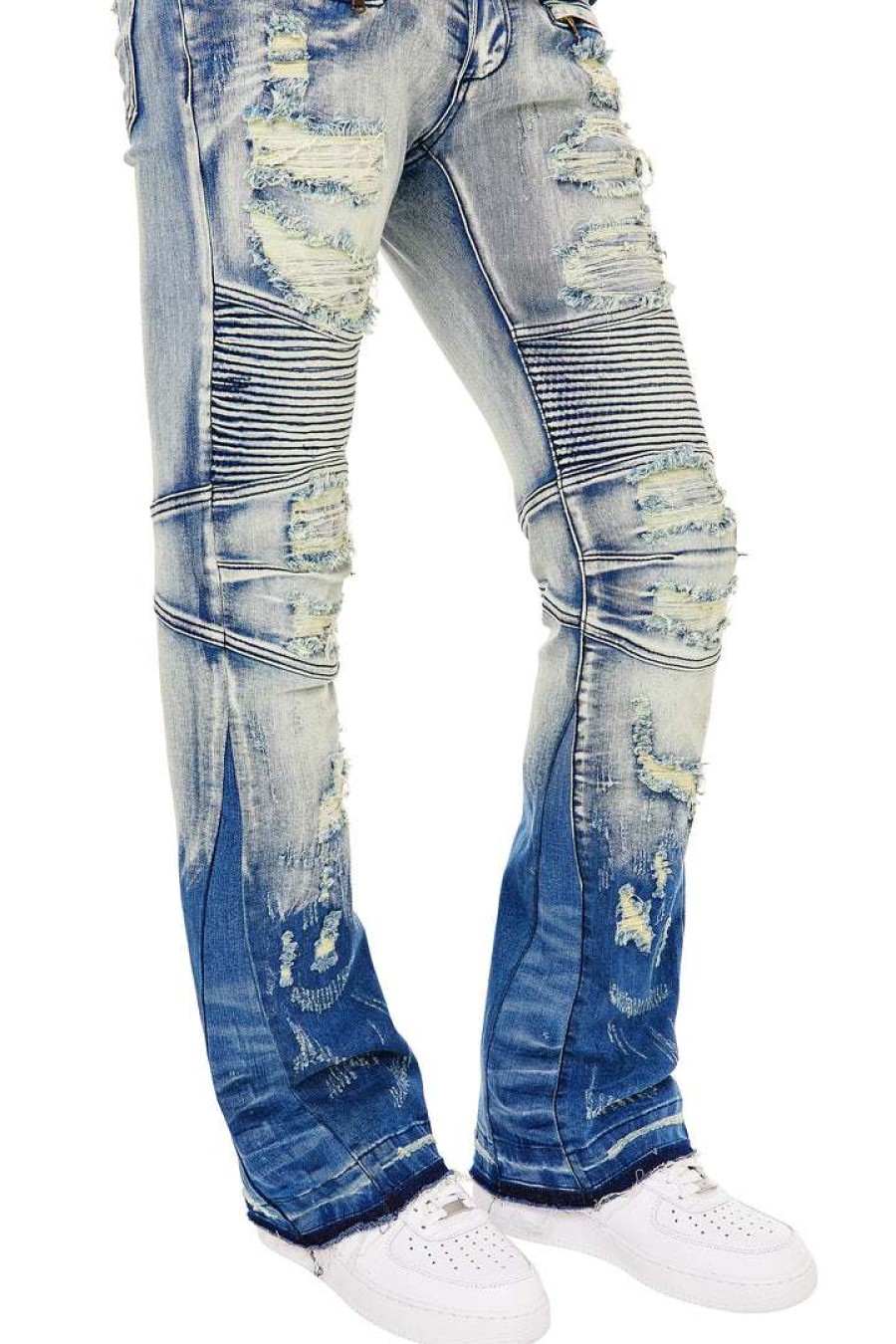 Mens * | Promo Mens Jeans Morray Stacked Flare Jean Blue