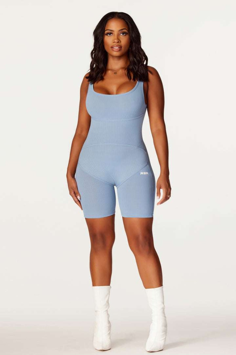 Womens * | Outlet Womens Rompers & Jumpsuits Best Seller Tatum Romper Baby Blue