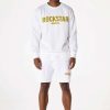 Mens * | Outlet Mens Short Sets Dimitri Crewneck Short Set Track Sets White