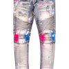 Mens * | Wholesale Mens Jeans Sable Printed Jean Blue