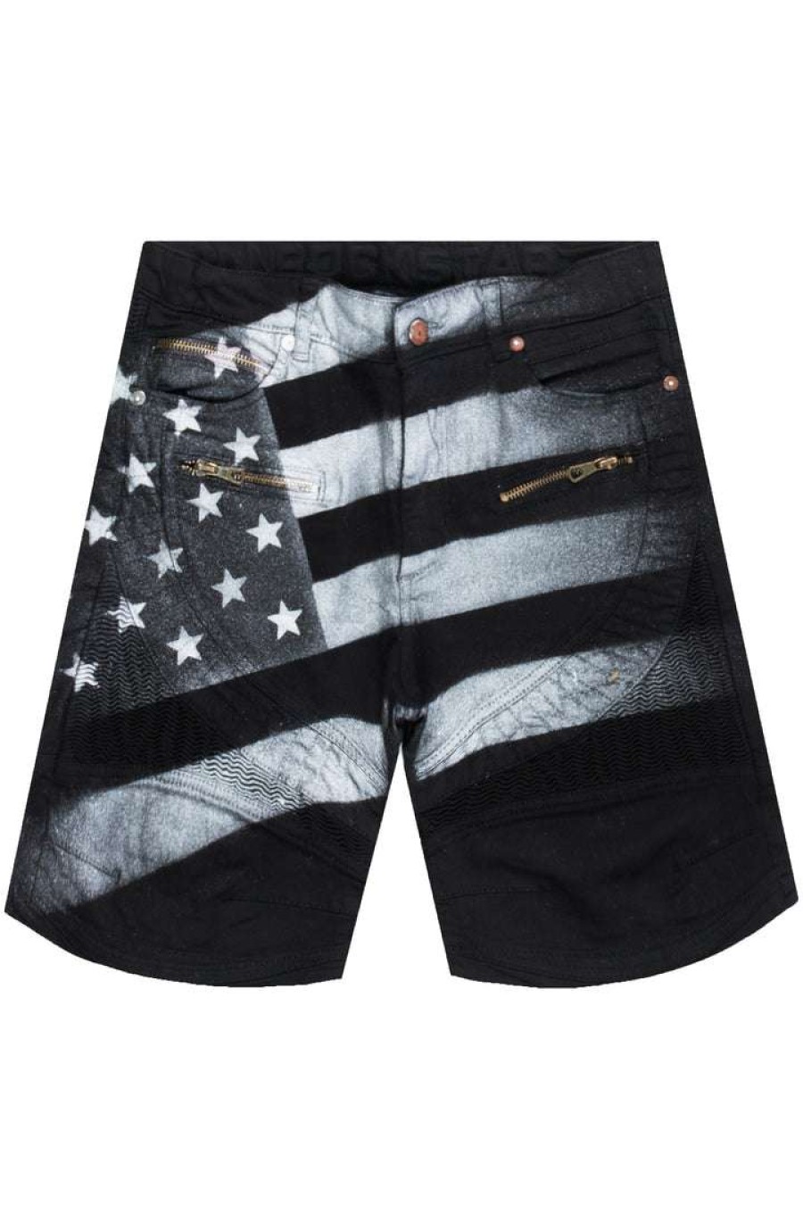 Kids * | Flash Sale Boys Shorts Boys Kyree Denim Shorts Black/Silver