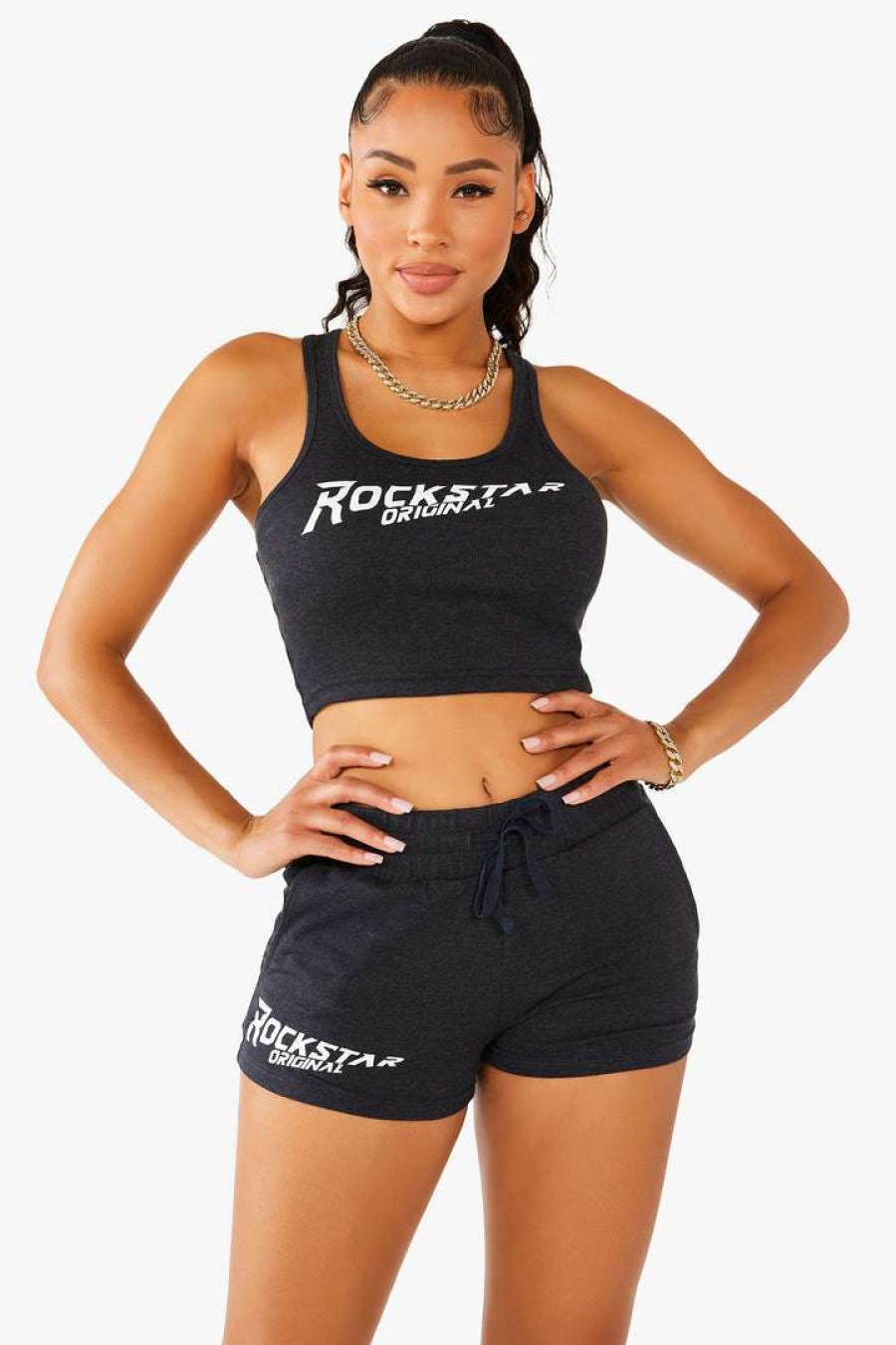 Womens * | Flash Sale Womens Active Short Sets Juliah Short Set Charcoal