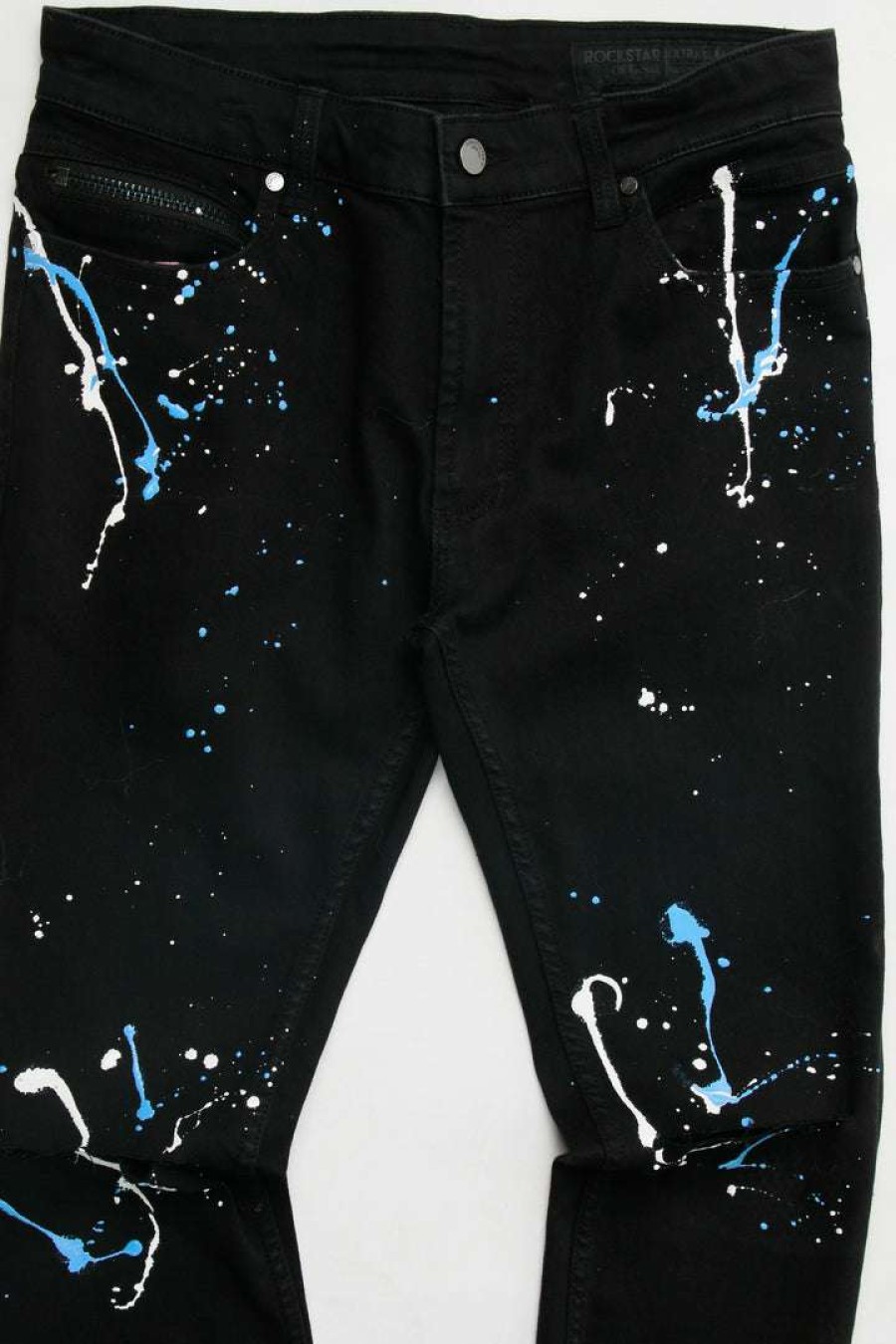 Mens * | Best Sale Mens Jeans Kingly Painter Jean White/Blue