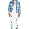 Mens * | New Mens Track Sets Dominic Denim Jacket/Trackpant Set White/Blue