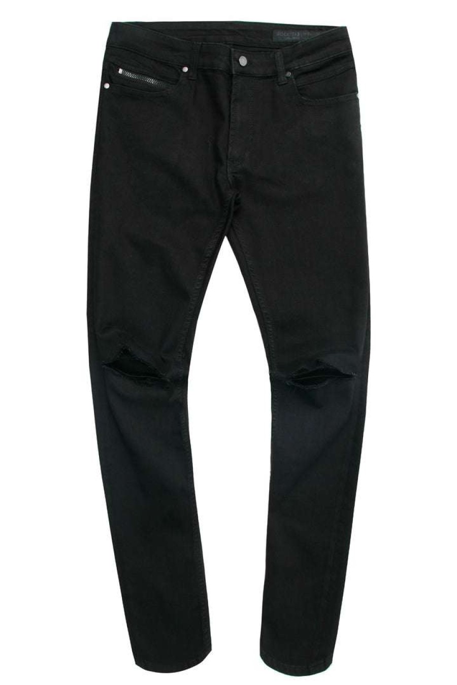 Mens * | Outlet Mens Jeans Oscar 5 Pocket Jean / Knee Slit Black