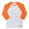 Mens * | Discount Mens Tees Cartwright L/S T-Shirt Tops White/Orange