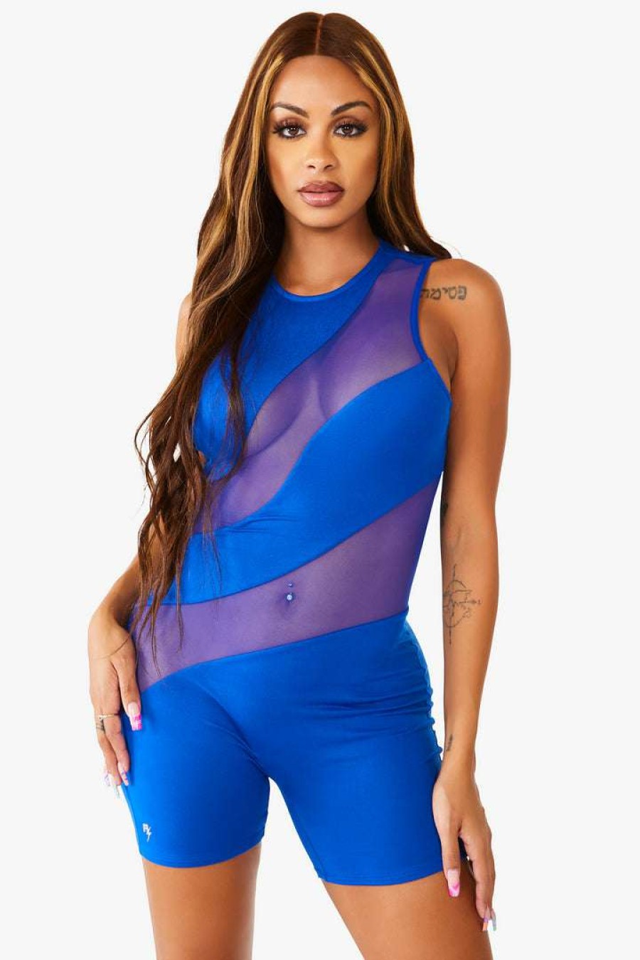 Womens * | Cheapest Womens Rompers & Jumpsuits Kiana Romper Best Seller Royal Blue