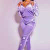 Womens * | Best Reviews Of Womens Track Sets Jewel Velour Trackset Lavender