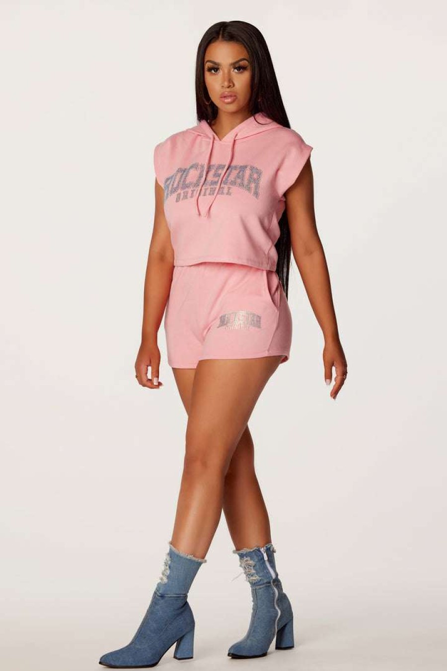 Womens * | Outlet Womens Short Sets Charlee Short Set Pink