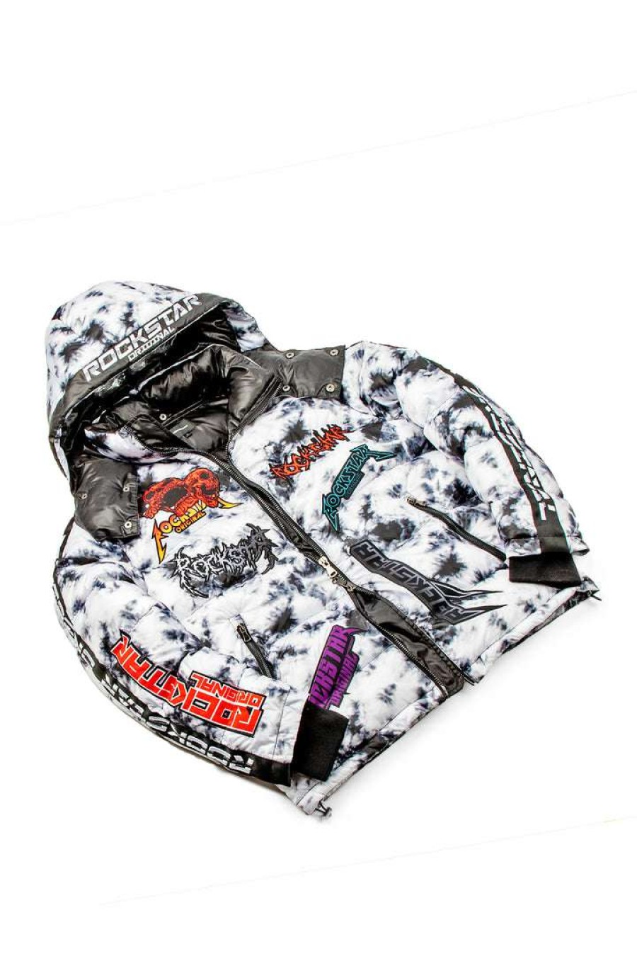 Kids * | Cheap Boys Outerwear Kids Giovan Jacket-Blk/Wht Black/White