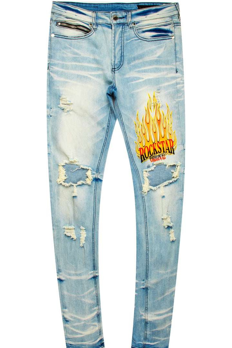 Mens * | Cheapest Mens Jeans Denim York Printed Jean Blue