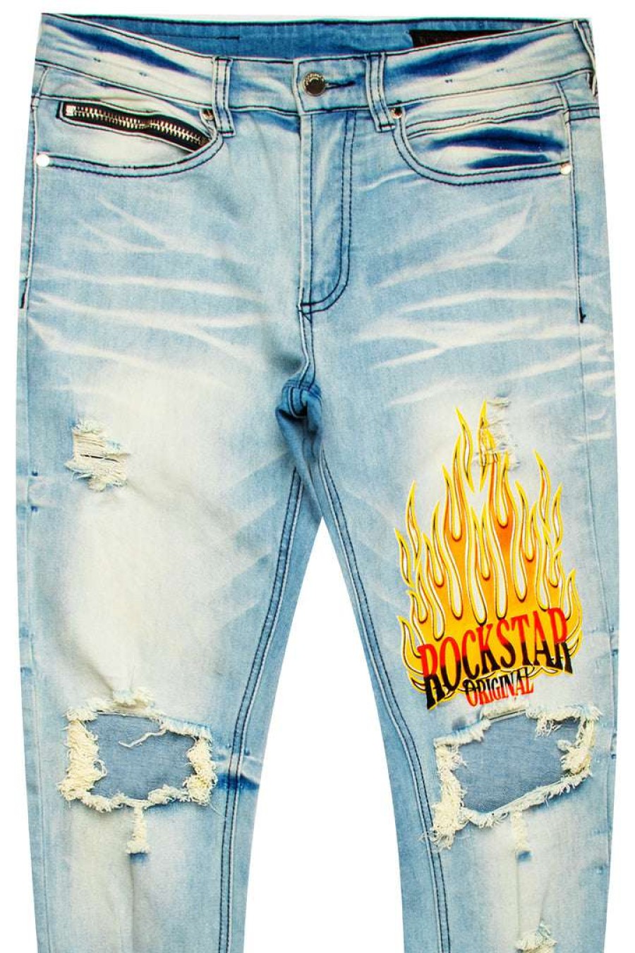 Mens * | Cheapest Mens Jeans Denim York Printed Jean Blue