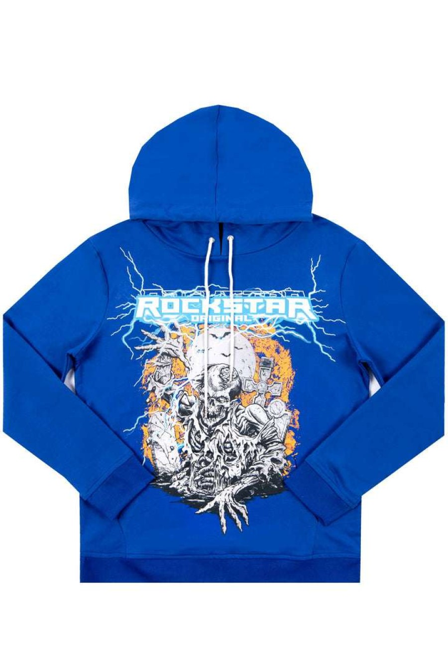 Mens * | Best Sale Mens Hoodies & Sweatshirts Tops Zone Printed Hoodie Royal Blue