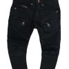 Kids * | Flash Sale Boys Jeans Boys Oscar Signature Biker Jean Black