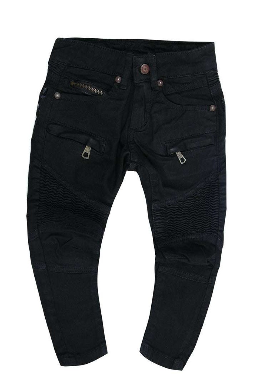 Kids * | Flash Sale Boys Jeans Boys Oscar Signature Biker Jean Black