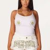 Womens * | Best Reviews Of Womens Tops Crazy Daisy Tank Top White