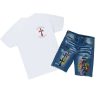 Mens * | Budget Mens Short Sets Fantome T-Shirt/Denim Short Set White