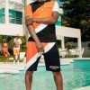 Mens * | Flash Sale Mens Short Sets Track Sets Marcellin Short Set Orange/Black