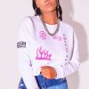 Womens * | Buy Womens Hoodies & Sweatshirts Best Seller The Bank Crewneck White