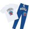 Mens * | Buy Mens Track Sets Audacio T-Shirt/Jogger Set White/Blue