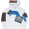 Mens * | Buy Mens Hoodies & Sweatshirts Orme Patchwork Hoodie White