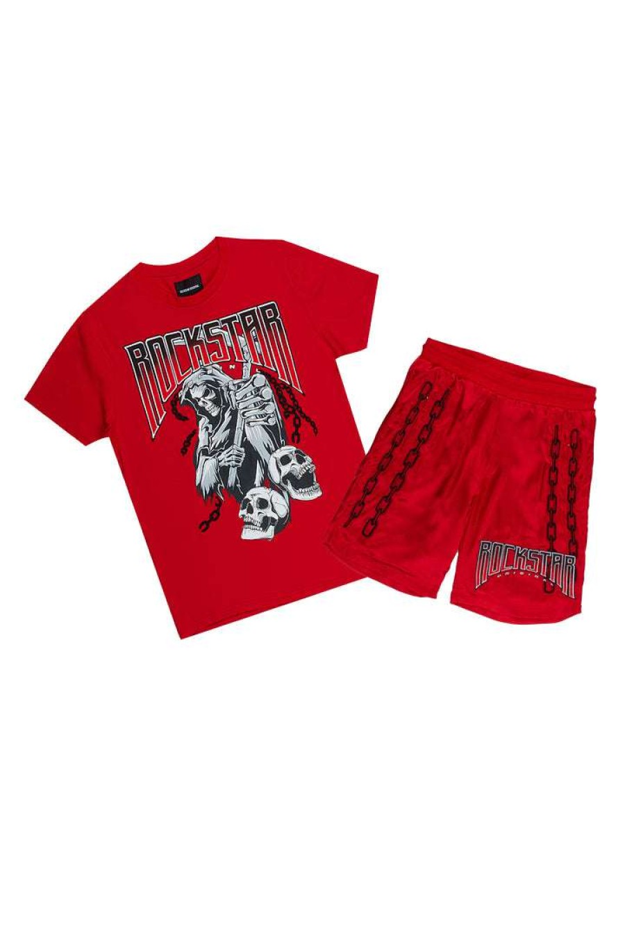 Kids * | Flash Sale Boys Short Sets New Arrivals Boys Wage Short Set Red