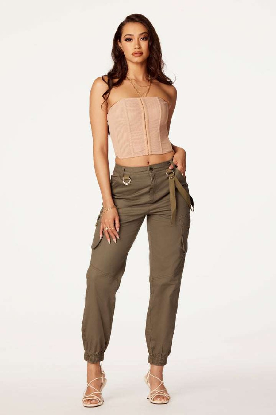 Womens * | Wholesale Womens Pants Tatum Cargo Pant Olive