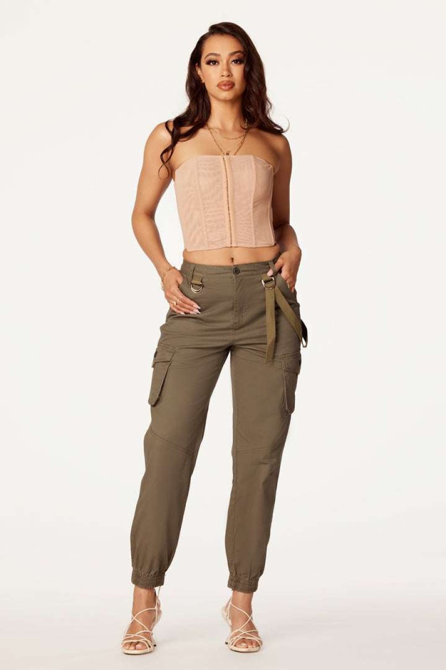 Womens * | Wholesale Womens Pants Tatum Cargo Pant Olive