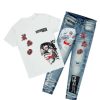 Kids * | Best Pirce Boys Denim Sets Boys Aron T-Shirt/Jean Set White