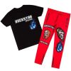 Mens * | Outlet Mens Track Sets Tatum T-Shirt Track Set- Red/Blk Red/Black