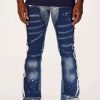 Mens * | Budget Mens Jeans Santal Flare Jean Denim Blue