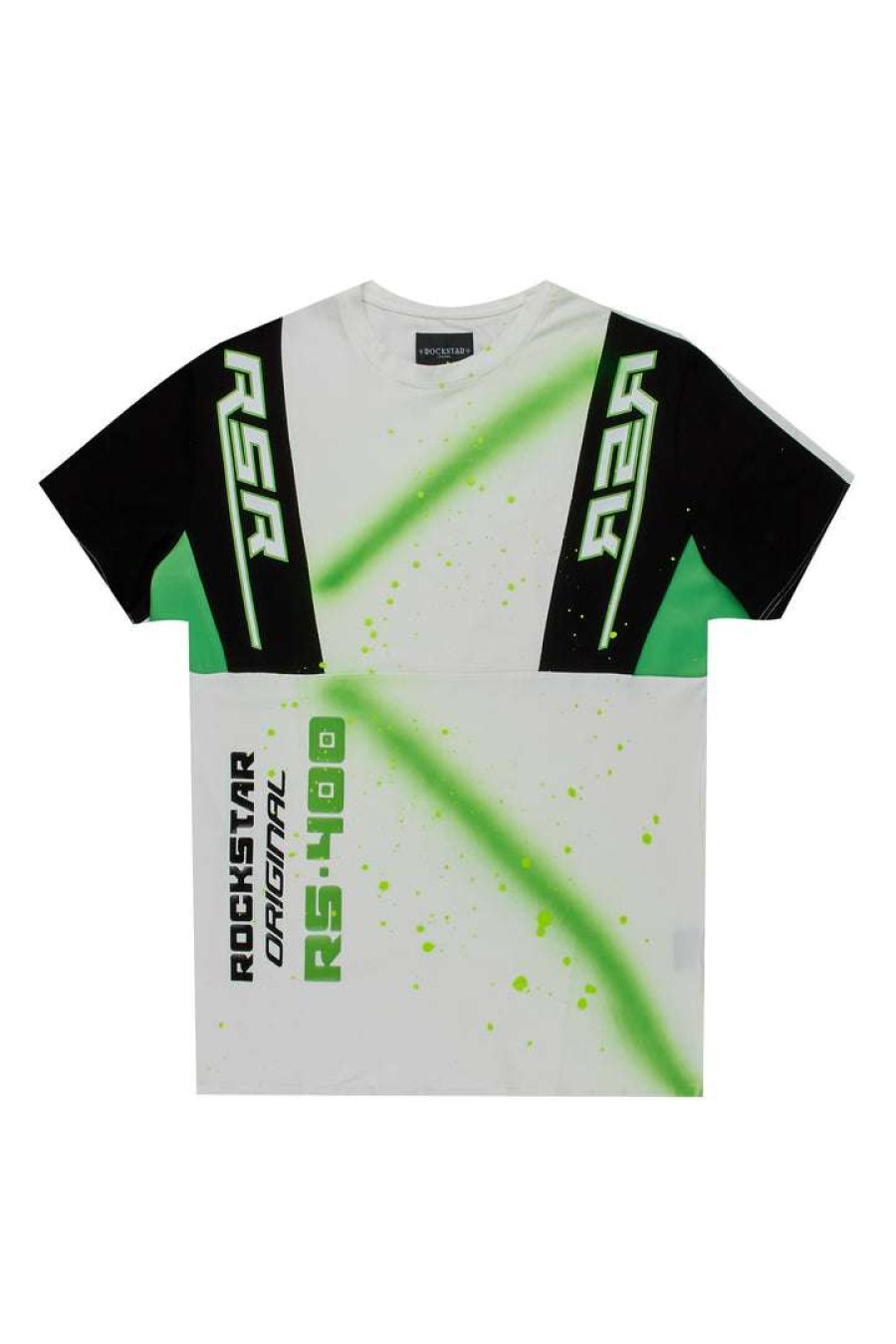 Mens * | Deals Mens Tees Tops Vertigo Graphic T-Shirt White/Green