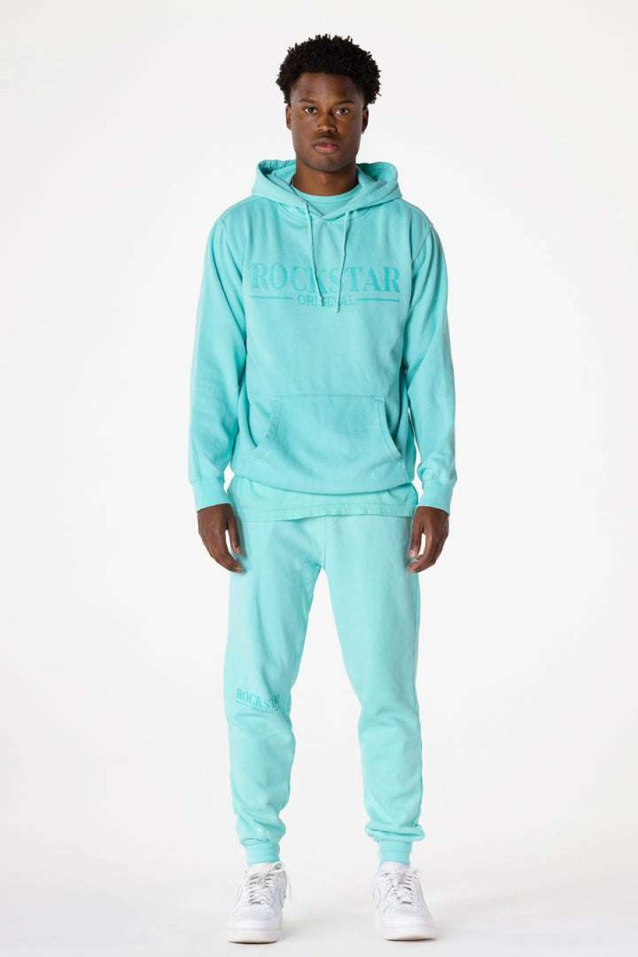 Mens * | Wholesale Mens Track Sets Dimitri Hoodie Trackset Aqua