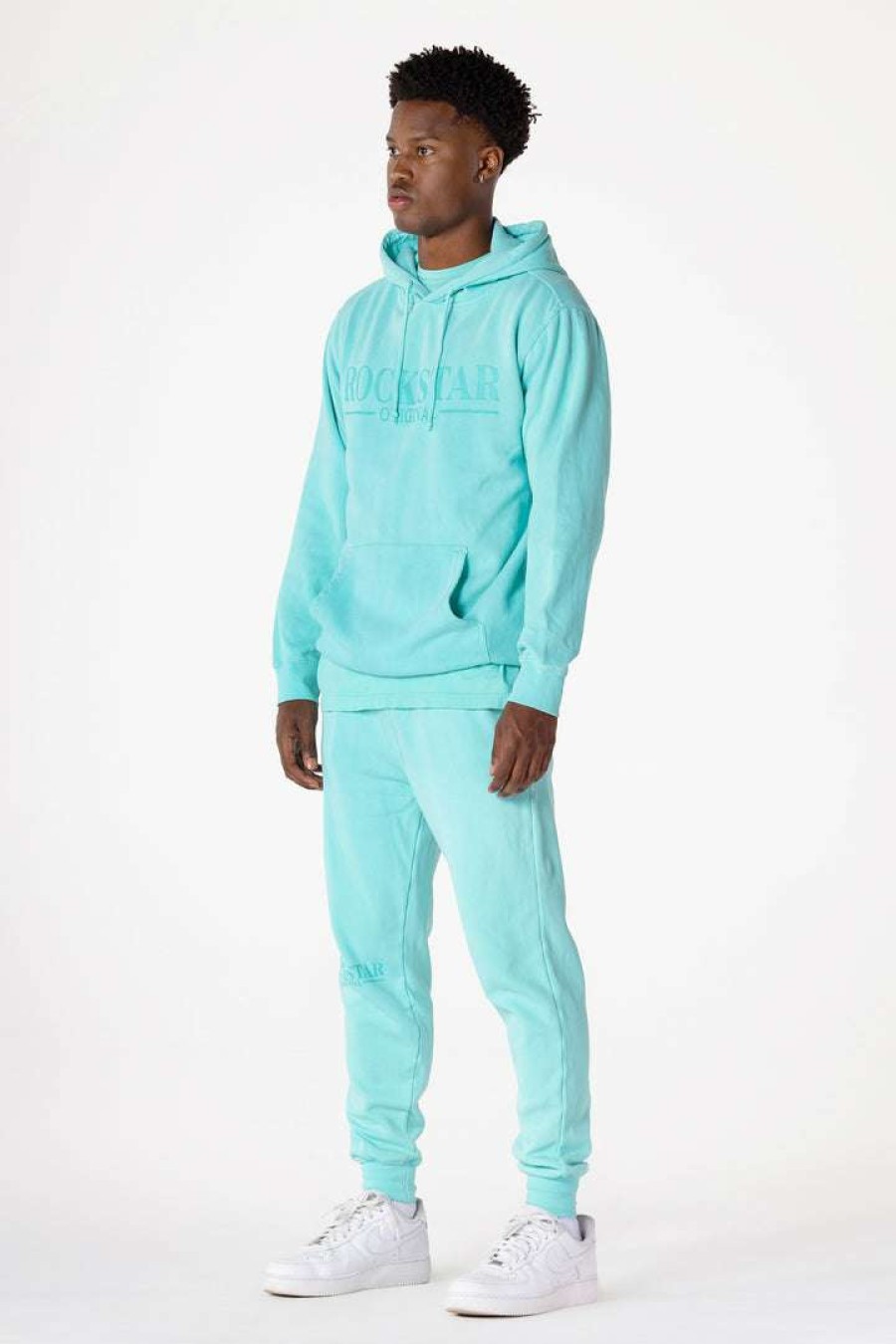 Mens * | Wholesale Mens Track Sets Dimitri Hoodie Trackset Aqua