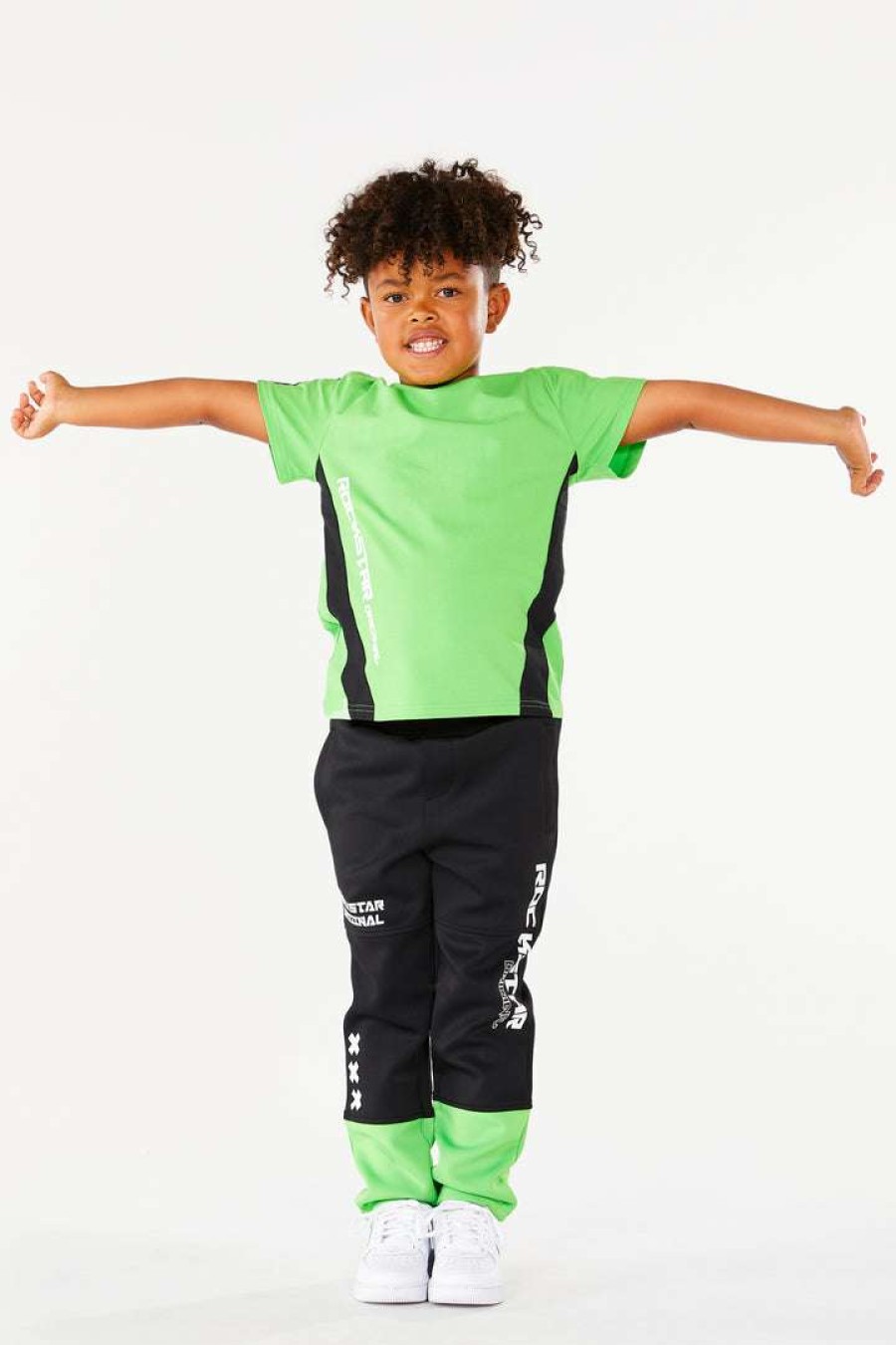 Kids * | Hot Sale Boys Track Sets Kids Wade T-Shirt Track Set New Arrivals Green