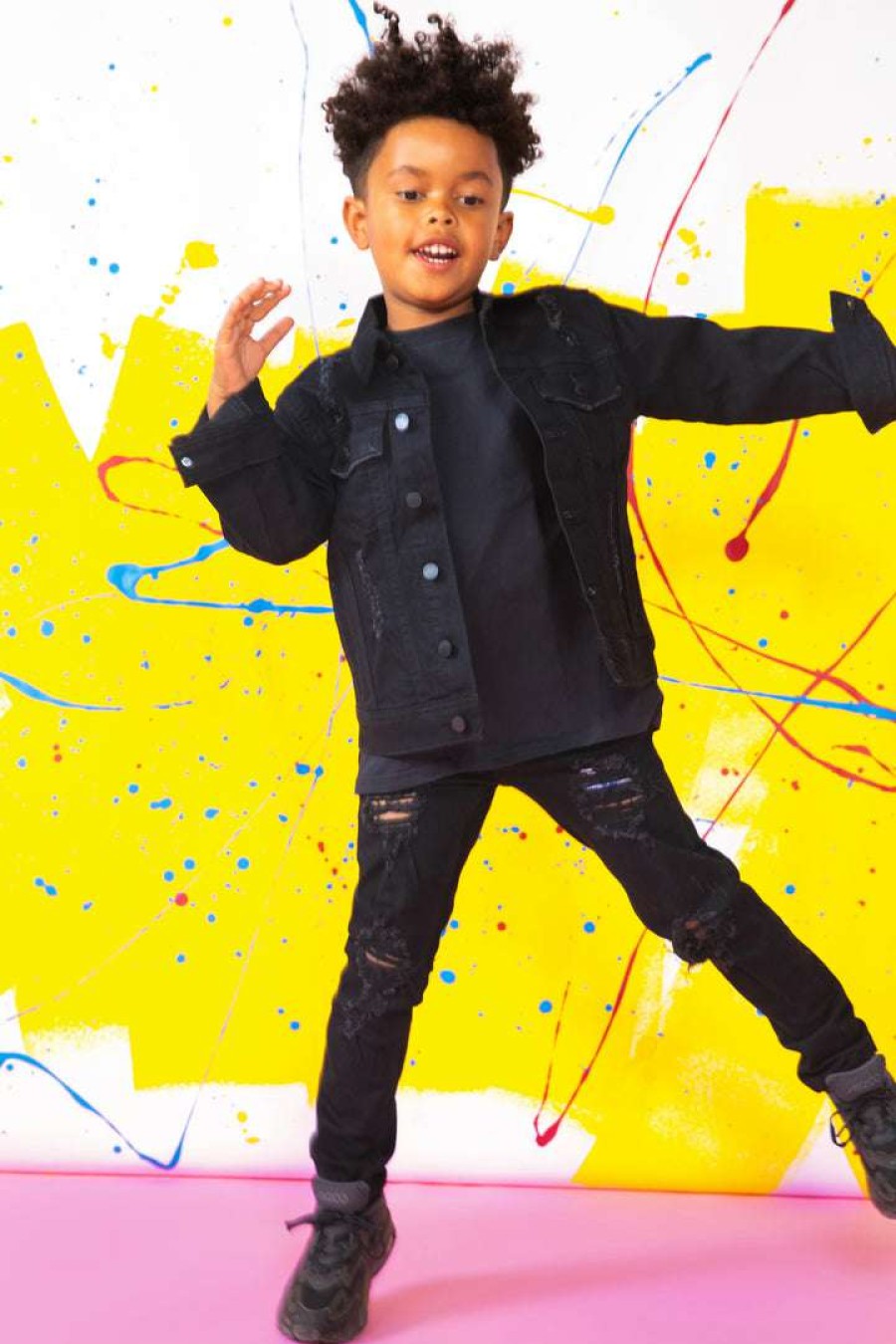 Kids * | Best Sale Boys Jeans New Arrivals Oscar Kid Jean Black